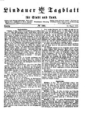 Lindauer Tagblatt für Stadt und Land Sonntag 16. August 1868