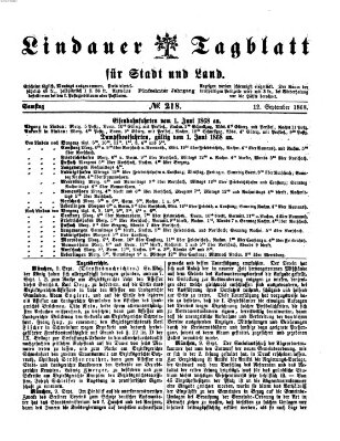 Lindauer Tagblatt für Stadt und Land Samstag 12. September 1868