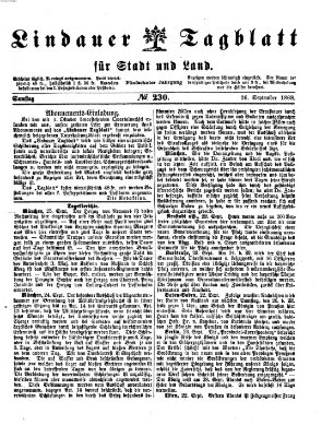 Lindauer Tagblatt für Stadt und Land Samstag 26. September 1868