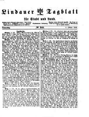 Lindauer Tagblatt für Stadt und Land Donnerstag 8. Oktober 1868