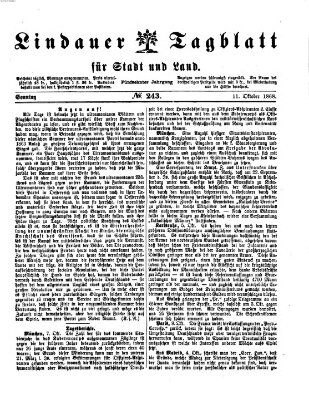 Lindauer Tagblatt für Stadt und Land Sonntag 11. Oktober 1868