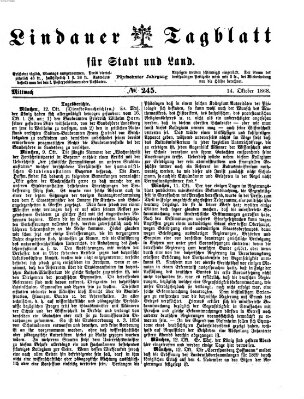 Lindauer Tagblatt für Stadt und Land Mittwoch 14. Oktober 1868