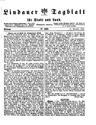 Lindauer Tagblatt für Stadt und Land Mittwoch 11. November 1868