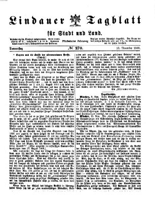 Lindauer Tagblatt für Stadt und Land Donnerstag 12. November 1868