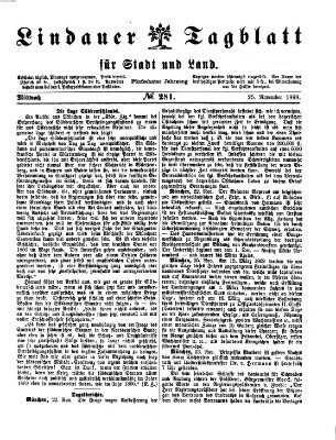 Lindauer Tagblatt für Stadt und Land Mittwoch 25. November 1868