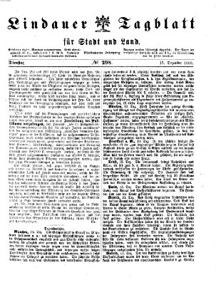 Lindauer Tagblatt für Stadt und Land Dienstag 15. Dezember 1868