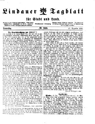 Lindauer Tagblatt für Stadt und Land Donnerstag 17. Dezember 1868