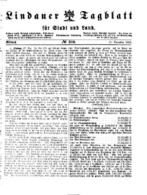 Lindauer Tagblatt für Stadt und Land Mittwoch 30. Dezember 1868