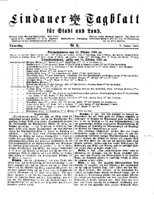 Lindauer Tagblatt für Stadt und Land Donnerstag 7. Januar 1869