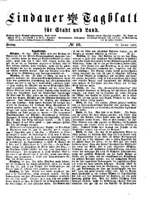 Lindauer Tagblatt für Stadt und Land Freitag 22. Januar 1869