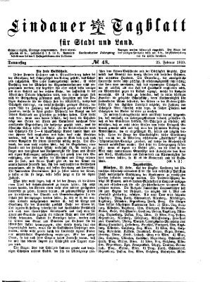 Lindauer Tagblatt für Stadt und Land Donnerstag 25. Februar 1869