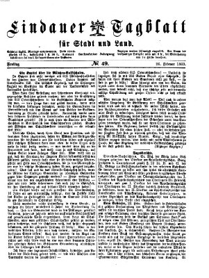 Lindauer Tagblatt für Stadt und Land Freitag 26. Februar 1869