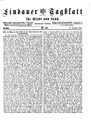 Lindauer Tagblatt für Stadt und Land Samstag 27. Februar 1869