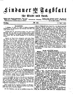 Lindauer Tagblatt für Stadt und Land Dienstag 13. April 1869