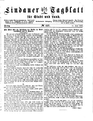 Lindauer Tagblatt für Stadt und Land Freitag 11. Juni 1869