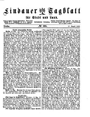 Lindauer Tagblatt für Stadt und Land Dienstag 17. August 1869