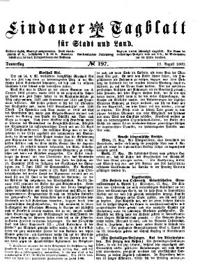 Lindauer Tagblatt für Stadt und Land Donnerstag 19. August 1869