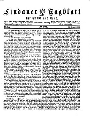 Lindauer Tagblatt für Stadt und Land Dienstag 24. August 1869