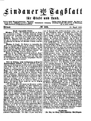 Lindauer Tagblatt für Stadt und Land Mittwoch 25. August 1869