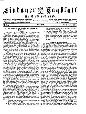 Lindauer Tagblatt für Stadt und Land Freitag 17. September 1869