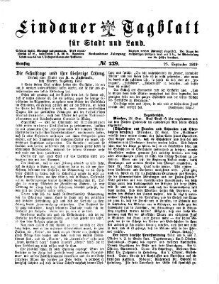 Lindauer Tagblatt für Stadt und Land Samstag 25. September 1869