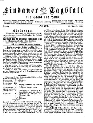 Lindauer Tagblatt für Stadt und Land Dienstag 23. November 1869