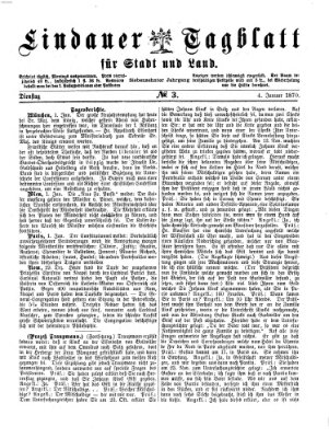 Lindauer Tagblatt für Stadt und Land Dienstag 4. Januar 1870