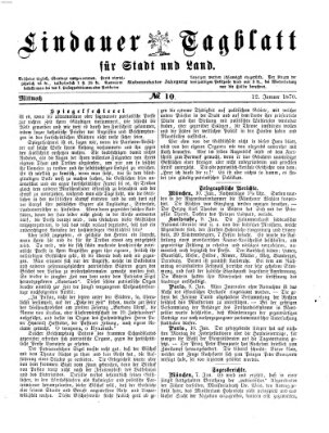 Lindauer Tagblatt für Stadt und Land Mittwoch 12. Januar 1870