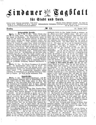 Lindauer Tagblatt für Stadt und Land Samstag 15. Januar 1870