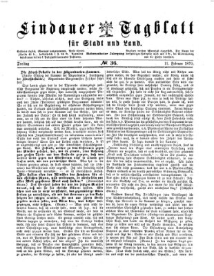 Lindauer Tagblatt für Stadt und Land Freitag 11. Februar 1870