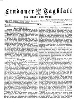 Lindauer Tagblatt für Stadt und Land Donnerstag 17. Februar 1870