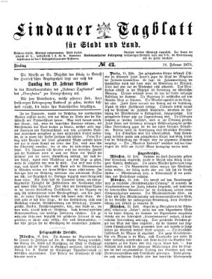 Lindauer Tagblatt für Stadt und Land Freitag 18. Februar 1870
