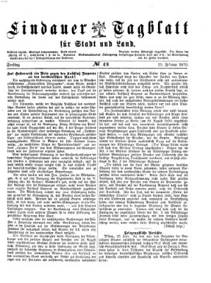 Lindauer Tagblatt für Stadt und Land Freitag 25. Februar 1870