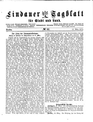 Lindauer Tagblatt für Stadt und Land Samstag 12. März 1870