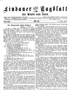 Lindauer Tagblatt für Stadt und Land Donnerstag 17. März 1870