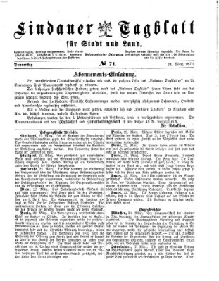 Lindauer Tagblatt für Stadt und Land Donnerstag 24. März 1870