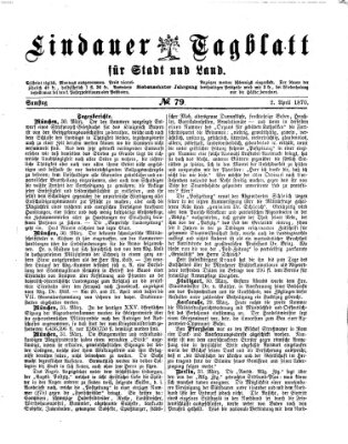 Lindauer Tagblatt für Stadt und Land Samstag 2. April 1870