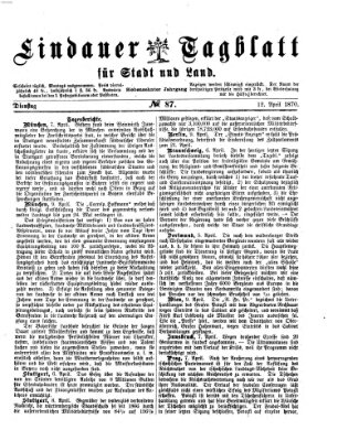 Lindauer Tagblatt für Stadt und Land Dienstag 12. April 1870