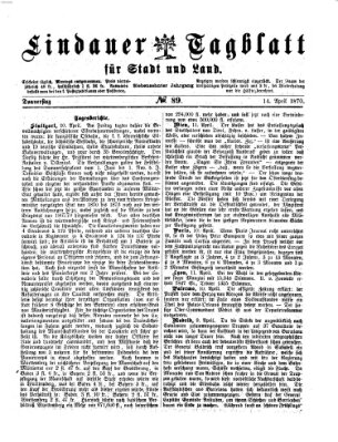 Lindauer Tagblatt für Stadt und Land Donnerstag 14. April 1870