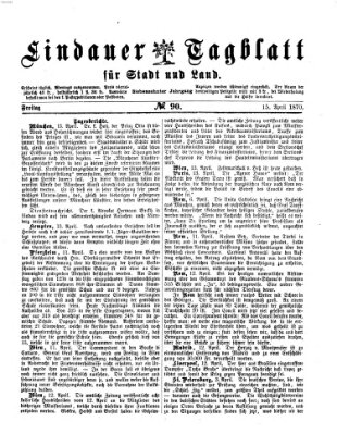 Lindauer Tagblatt für Stadt und Land Freitag 15. April 1870