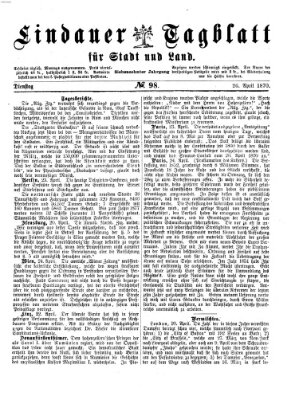 Lindauer Tagblatt für Stadt und Land Dienstag 26. April 1870