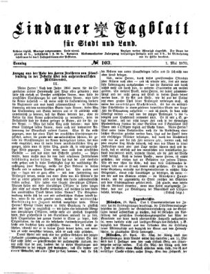 Lindauer Tagblatt für Stadt und Land Sonntag 1. Mai 1870