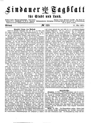 Lindauer Tagblatt für Stadt und Land Mittwoch 25. Mai 1870