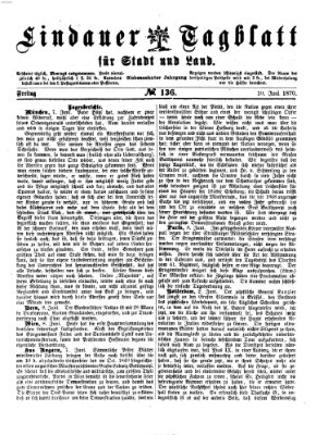 Lindauer Tagblatt für Stadt und Land Freitag 10. Juni 1870