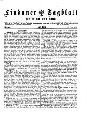 Lindauer Tagblatt für Stadt und Land Mittwoch 22. Juni 1870