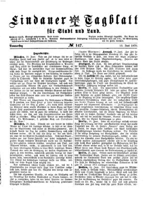 Lindauer Tagblatt für Stadt und Land Donnerstag 23. Juni 1870