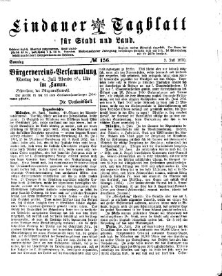 Lindauer Tagblatt für Stadt und Land Sonntag 3. Juli 1870