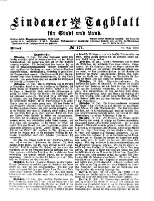 Lindauer Tagblatt für Stadt und Land Mittwoch 20. Juli 1870