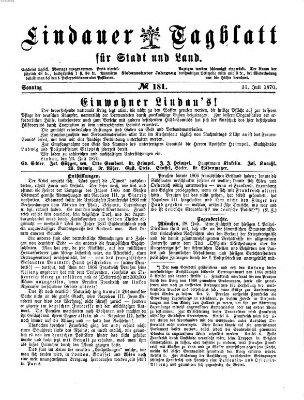 Lindauer Tagblatt für Stadt und Land Sonntag 31. Juli 1870