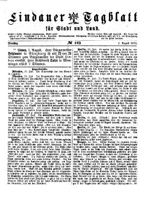 Lindauer Tagblatt für Stadt und Land Dienstag 2. August 1870